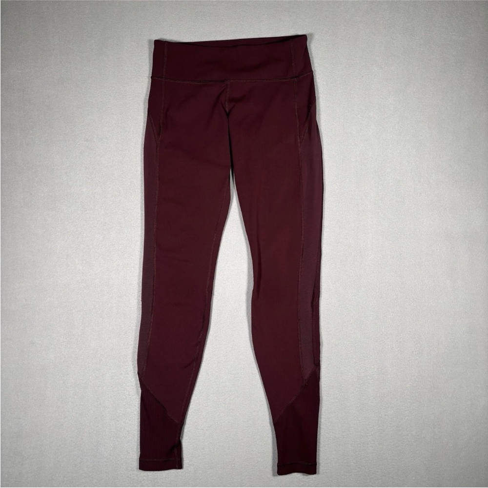 Lululemon Drop It Like It’s Hot Leggings Women’s 6 Burgundy Athlesure Workout - Picture 1 of 10